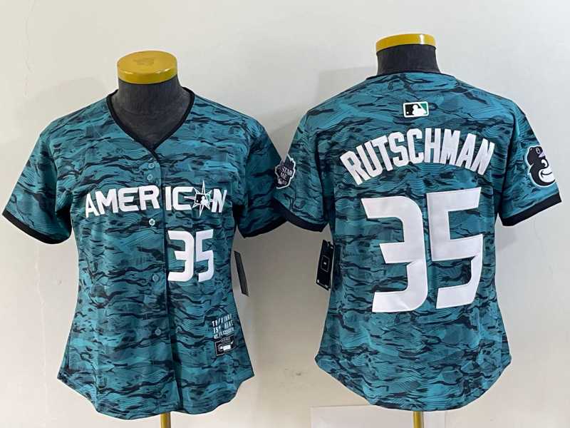 Women%27s Baltimore Orioles #35 Adley Rutschman Teal 2023 All Star Cool Base Stitched Baseball Jersey->mlb womens jerseys->MLB Jersey